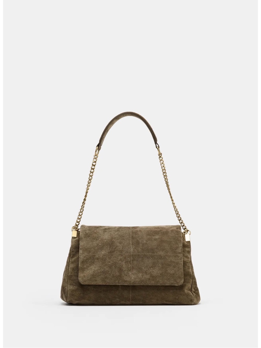 ZARA LEATHER FLAP SHOULDER BAG